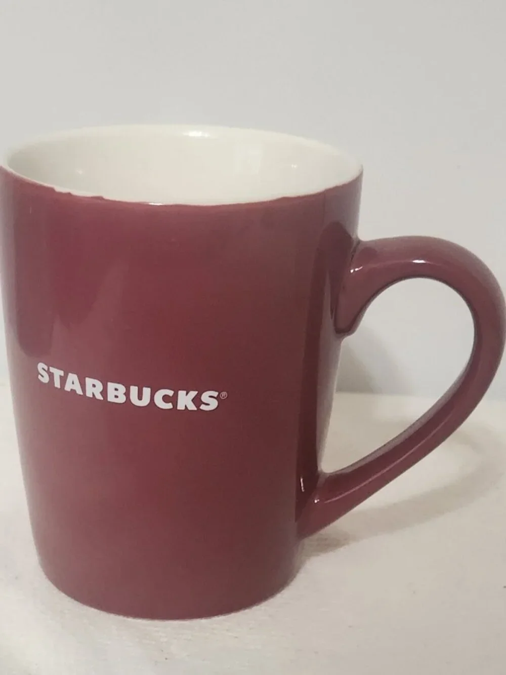 Starbucks Ceramic 2020 Coffee Mug Tea Cup 10 oz Maroon Burgundy Red